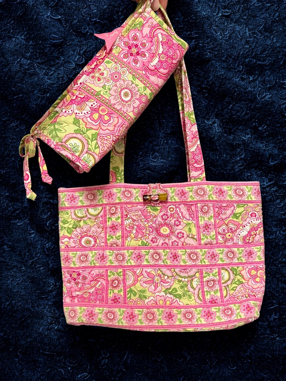 Petal Pink Vera Bradley Vintage Purse Bag Set